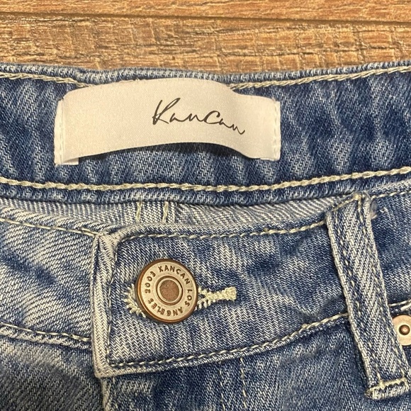 Kancan 100% Cotton Denim jean Shorts Size Medium - Picture 2 of 4